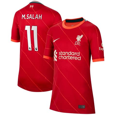 Nike Mohamed Salah Liverpool Red 2021/22 Home Breathe Stadium Replica 